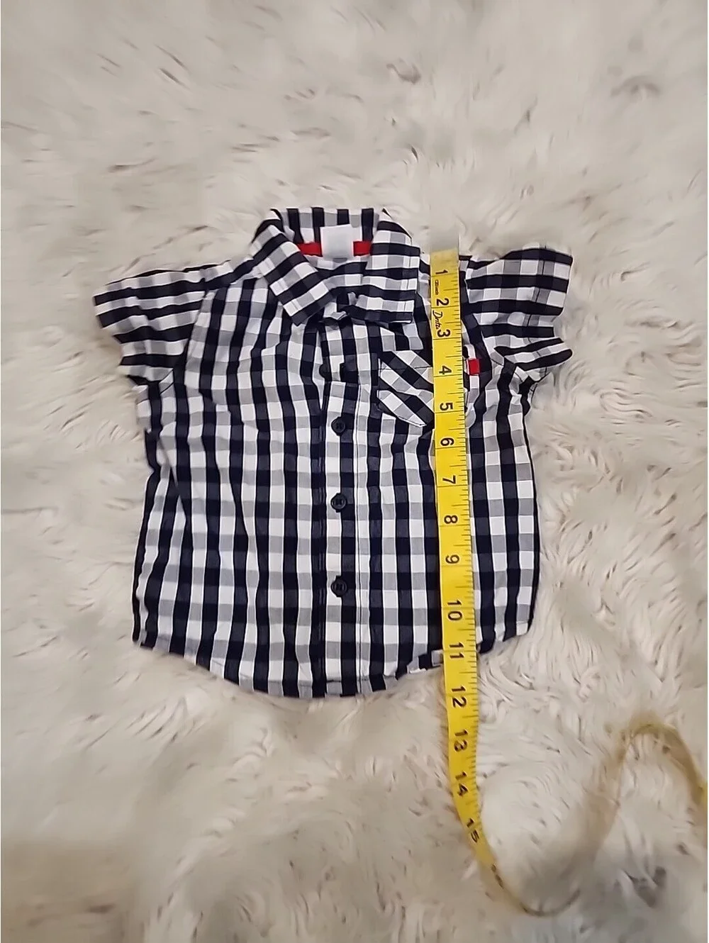 Baby Boy short sleeve Black plaid button shirt Carter’s 9 months G18 Indonesia